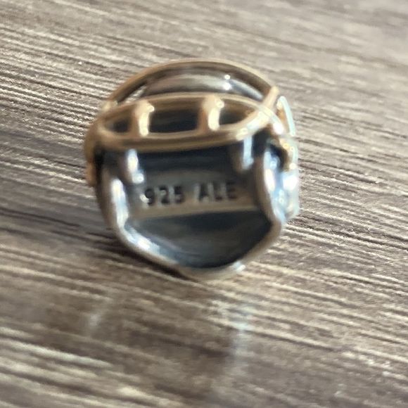 Authentic Pandora 14K Gold Sterling Silver FOOTBALL Helmet Charm - Picture 6 of 8